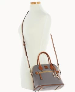 Pebble Grain Domed Satchel Slate -Online Sale Dooney & Bourke B1954G 9PSLPAKR ALT4