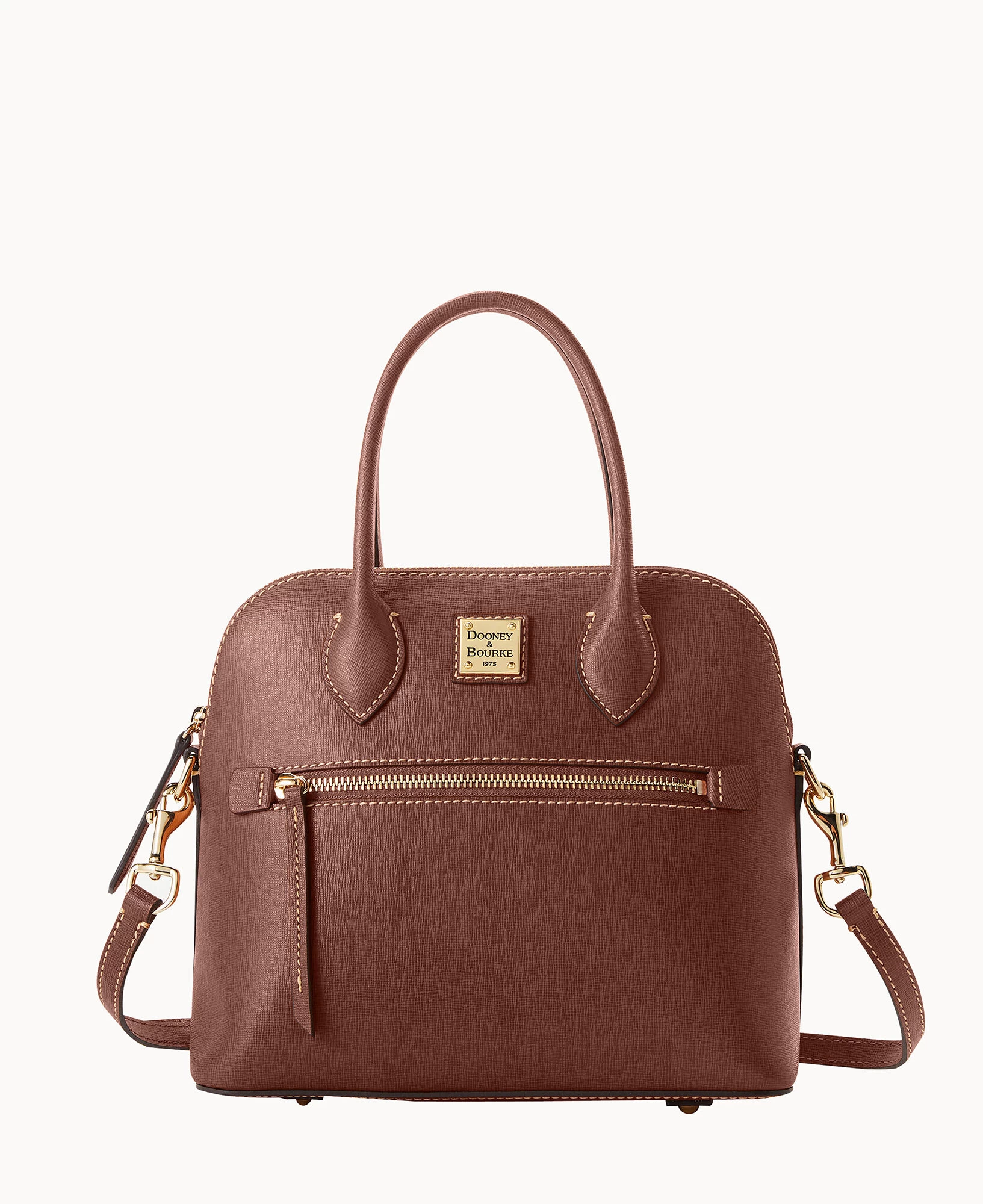 Saffiano Domed Satchel Black 11 Saffiano Domed Satchel Black - Image 9