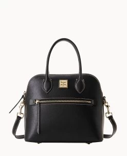 Saffiano Domed Satchel Black 26 Saffiano Domed Satchel Black -Online Sale Dooney & Bourke B1954G SIBLSIBL 1