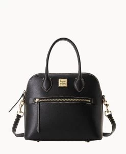Saffiano Domed Satchel Black 31 Saffiano Domed Satchel Black -Online Sale Dooney & Bourke B1954G SIBLSIBL 2