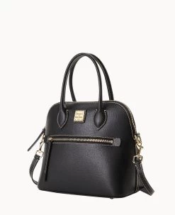 Saffiano Domed Satchel Black 27 Saffiano Domed Satchel Black -Online Sale Dooney & Bourke B1954G SIBLSIBL ALT1 1