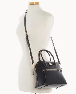 Saffiano Domed Satchel Black 29 Saffiano Domed Satchel Black -Online Sale Dooney & Bourke B1954G SIBLSIBL ALT4 1