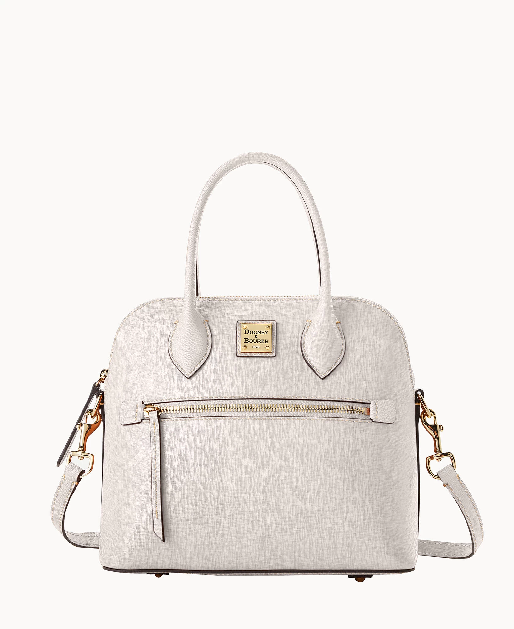 Saffiano Domed Satchel Black 14 Saffiano Domed Satchel Black - Image 12