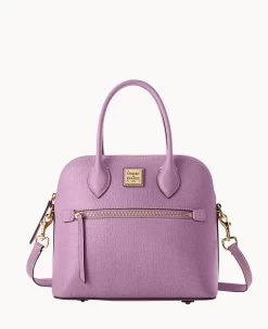 Saffiano Domed Satchel Black 36 Saffiano Domed Satchel Black -Online Sale Dooney & Bourke B1954G SILUSILU