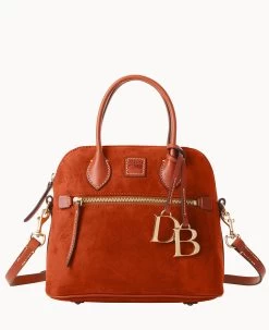 Suede Domed Satchel Honey -Online Sale Dooney & Bourke B1954G SUARPATN