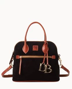 Suede Domed Satchel Honey -Online Sale Dooney & Bourke B1954G SUBLPATN