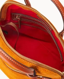 Suede Domed Satchel Honey -Online Sale Dooney & Bourke B1954G SUHNPATN ALT2 1