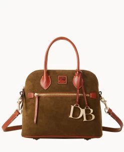 Suede Domed Satchel Honey -Online Sale Dooney & Bourke B1954G SUOLPATN