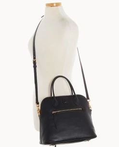 Florentine Large Domed Satchel Black Black -Online Sale Dooney & Bourke B1955D SCBLSCBL ALT4 1