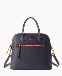Florentine Large Domed Satchel Black Black -Online Sale Dooney & Bourke B1955D SCNVSCNV