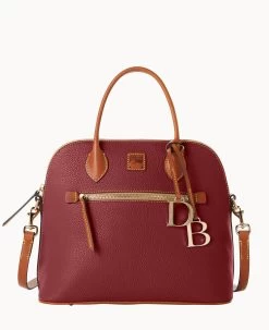 Pebble Grain Large Domed Satchel Wine -Online Sale Dooney & Bourke B1955G 9PWNPAKR 1