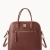Saffiano Large Domed Satchel Amber