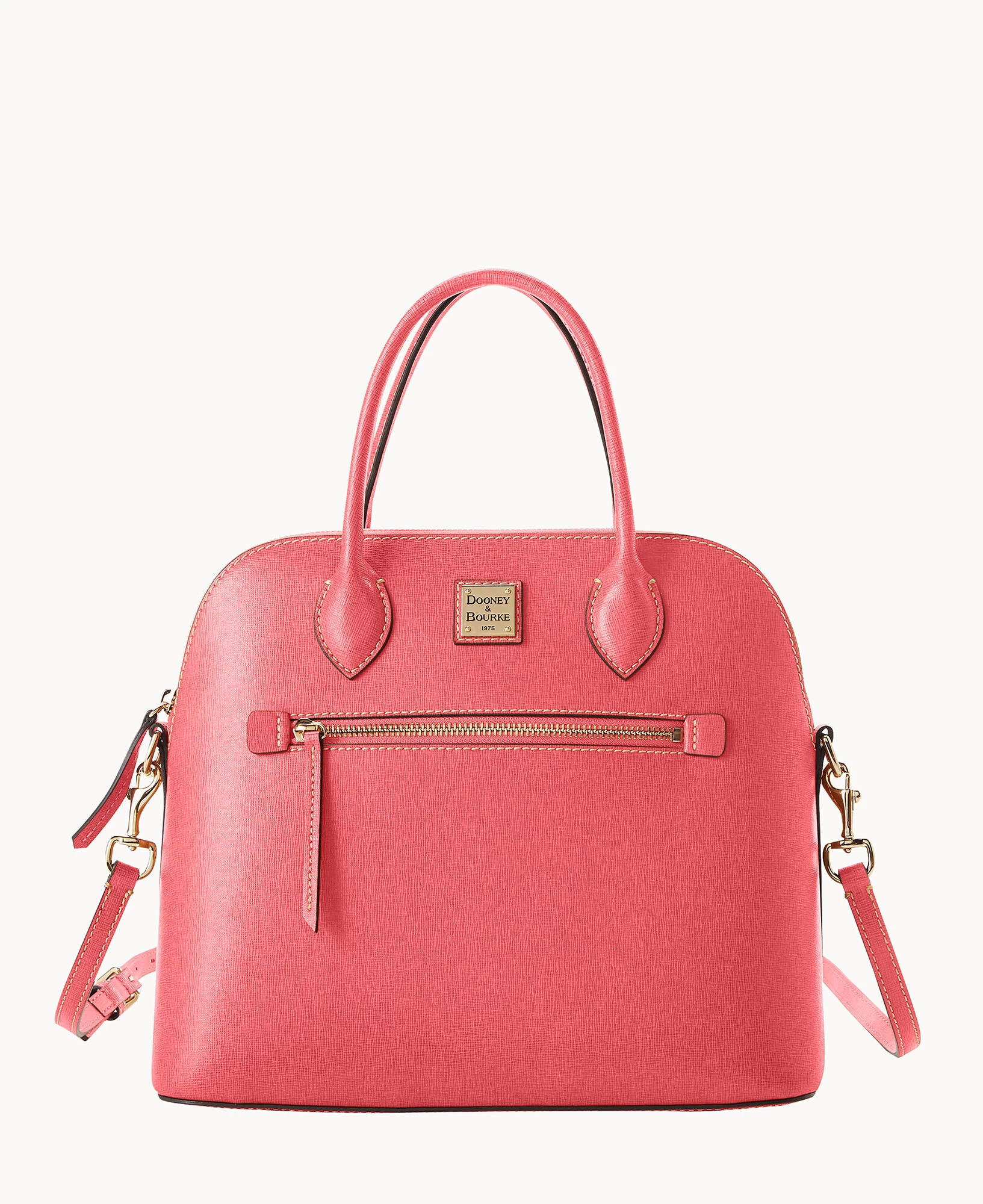 Saffiano Large Domed Satchel Amber 13 Saffiano Large Domed Satchel Amber - Image 11