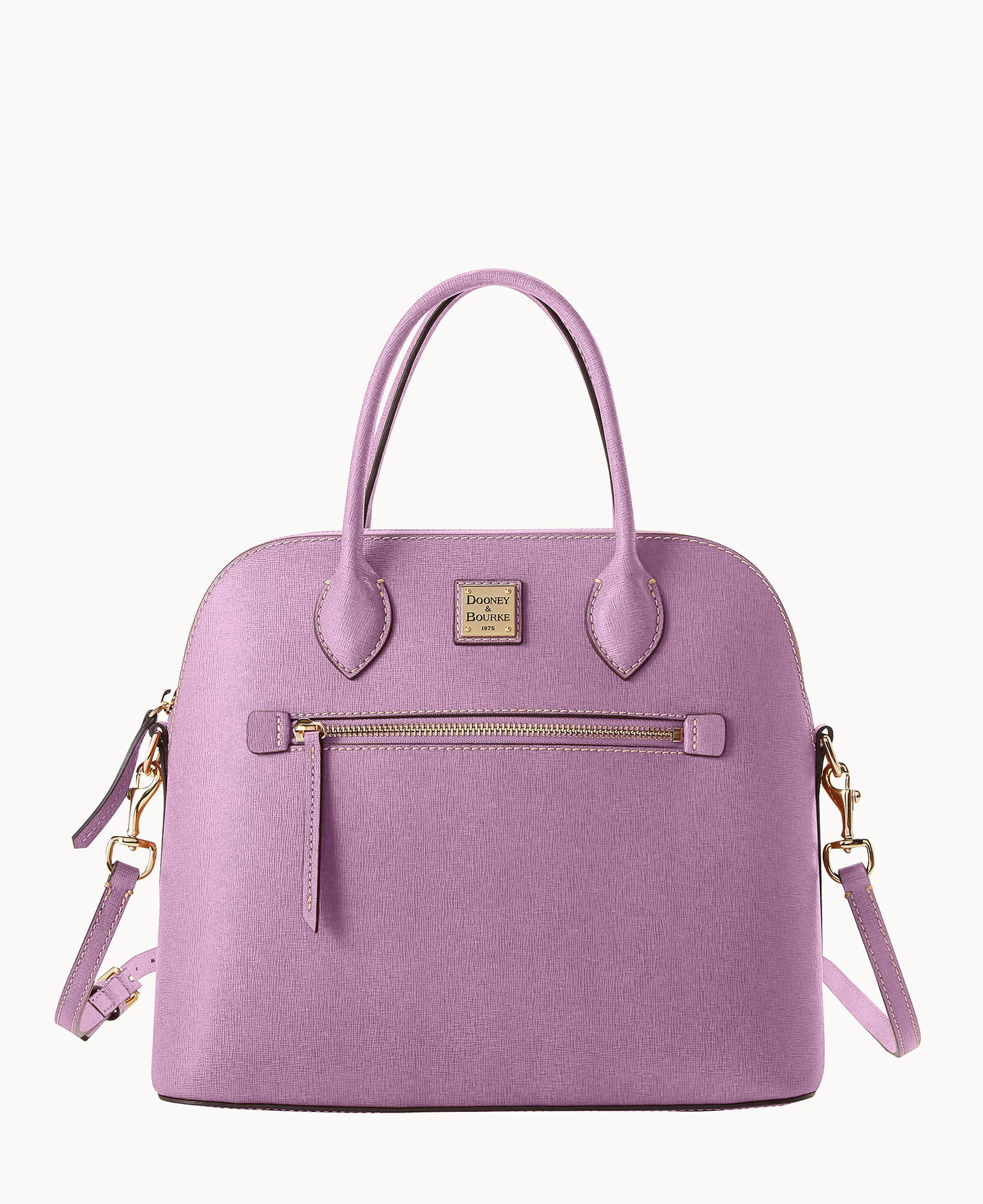 Saffiano Large Domed Satchel Amber 17 Saffiano Large Domed Satchel Amber - Image 15