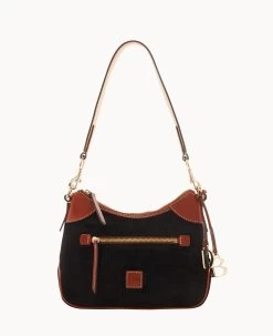Suede Small Hobo Black 20 Suede Small Hobo Black -Online Sale Dooney & Bourke B1956G SUBLPATN0002 1
