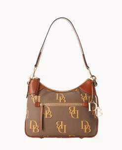 Monogram Hobo Brown Tmoro 40 Monogram Hobo Brown Tmoro -Online Sale Dooney & Bourke B1957G QRTPPAKR