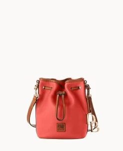 Pebble Grain Small Drawstring Wine -Online Sale Dooney & Bourke B1959G 9PGEPAKR