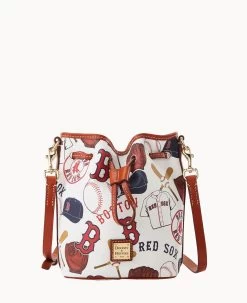 MLB Red Sox Small Drawstring RED SOX -Online Sale Dooney & Bourke B1959G QUMWPATNRDSX 1