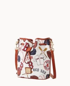 MLB Red Sox Small Drawstring RED SOX -Online Sale Dooney & Bourke B1959G QUMWPATNRDSX ALT1 1