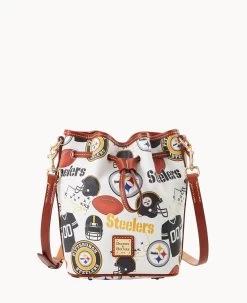 NFL Steelers Small Drawstring STEELERS -Online Sale Dooney & Bourke B1959G QWMWPATNSTLR 2