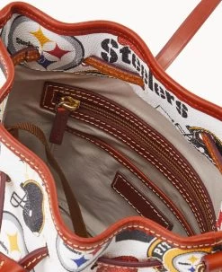 NFL Steelers Small Drawstring STEELERS -Online Sale Dooney & Bourke B1959G QWMWPATNSTLR ALT2