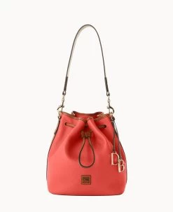 Pebble Grain Drawstring Hot Pink -Online Sale Dooney & Bourke B1961G 9PGEPAKR