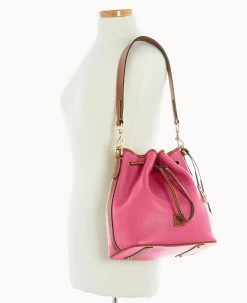 Pebble Grain Drawstring Hot Pink -Online Sale Dooney & Bourke B1961G 9PHPPAKR ALT4 1