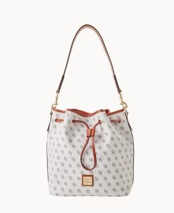 Gretta Drawstring Bone -Online Sale Dooney & Bourke B1961G NGBOPATN 1