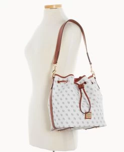 Gretta Drawstring Bone -Online Sale Dooney & Bourke B1961G NGBOPATN ALT4 1