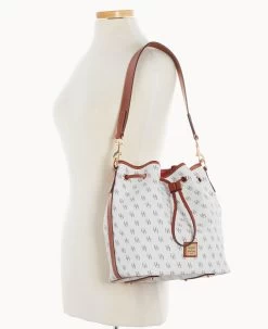 Gretta Drawstring Bone -Online Sale Dooney & Bourke B1961G NGBOPATN ALT4