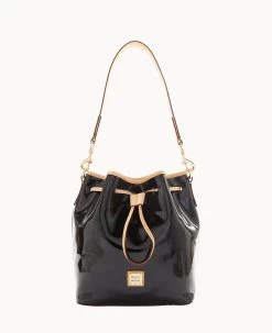 Patent Drawstring Black -Online Sale Dooney & Bourke B1961G PTBLSVNA 1