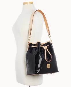 Patent Drawstring Black -Online Sale Dooney & Bourke B1961G PTBLSVNA ALT4 1