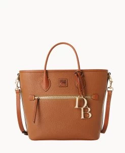 Pebble Grain Handle Tote Caramel 32 Pebble Grain Handle Tote Caramel -Online Sale Dooney & Bourke B1963G 9PCAPAKR 2