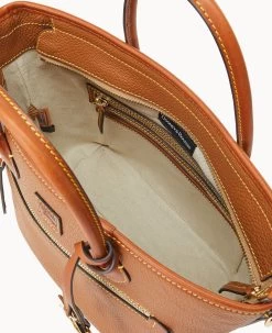 Pebble Grain Handle Tote Caramel 25 Pebble Grain Handle Tote Caramel -Online Sale Dooney & Bourke B1963G 9PCAPAKR ALT2