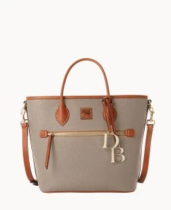 Pebble Grain Handle Tote Caramel 35 Pebble Grain Handle Tote Caramel -Online Sale Dooney & Bourke B1963G 9PTPPAKR