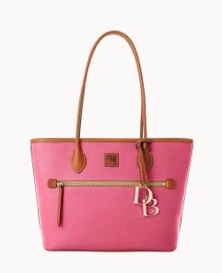 Pebble Grain Tote Hot Pink 27 Pebble Grain Tote Hot Pink -Online Sale Dooney & Bourke B1964G 9PHPPAKR 1