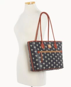 NFL Saints Tote SAINTS 18 NFL Saints Tote SAINTS -Online Sale Dooney & Bourke B1964G NJBLPATNSNTS ALT4 1