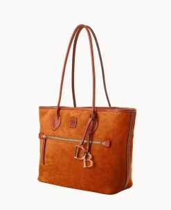 Suede Tote Amber 27 Suede Tote Amber -Online Sale Dooney & Bourke B1964G SUARPATN ALT1 1
