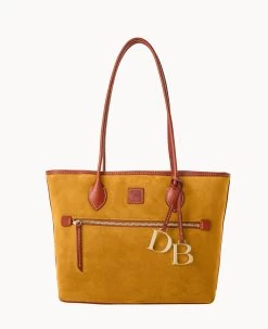 Suede Tote Amber 33 Suede Tote Amber -Online Sale Dooney & Bourke B1964G SUCHPATN
