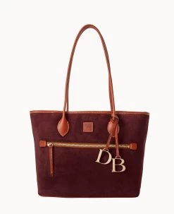 Suede Tote Amber 37 Suede Tote Amber -Online Sale Dooney & Bourke B1964G SUWNPATN