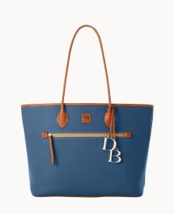 Pebble Grain Large Tote Slate -Online Sale Dooney & Bourke B1965G 9PJEPAKR