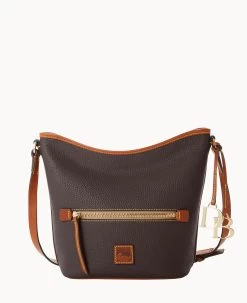 Pebble Grain Zip Sac Wine 37 Pebble Grain Zip Sac Wine -Online Sale Dooney & Bourke B1972G 9PBMPAKR