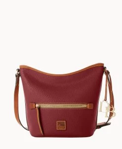 Pebble Grain Zip Sac Wine 27 Pebble Grain Zip Sac Wine -Online Sale Dooney & Bourke B1972G 9PWNPAKR 1