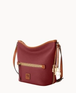 Pebble Grain Zip Sac Wine 29 Pebble Grain Zip Sac Wine -Online Sale Dooney & Bourke B1972G 9PWNPAKR ALT1 1