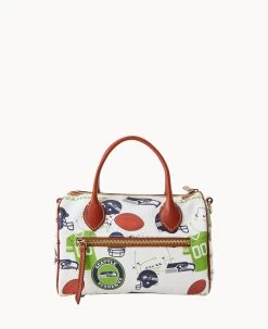 NFL Seahawks Barrel Satchel SEAHAWKS -Online Sale Dooney & Bourke B1973G QWMWPATNSEAH ALT3