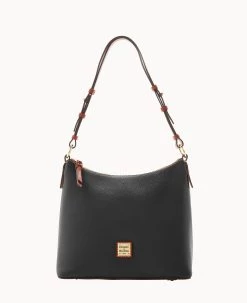 Pebble Grain Hobo Black Black -Online Sale Dooney & Bourke B2030G AWBLPATN