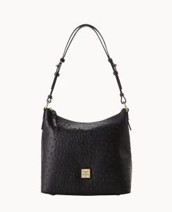 Ostrich Hobo Black -Online Sale Dooney & Bourke B2030G OTBLPABL 1