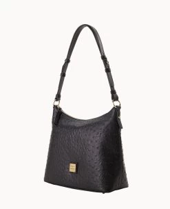 Ostrich Hobo Black -Online Sale Dooney & Bourke B2030G OTBLPABL ALT1