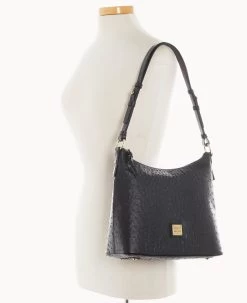 Ostrich Hobo Black -Online Sale Dooney & Bourke B2030G OTBLPABL ALT4 1