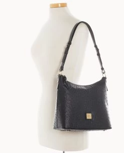 Ostrich Hobo Black -Online Sale Dooney & Bourke B2030G OTBLPABL ALT4